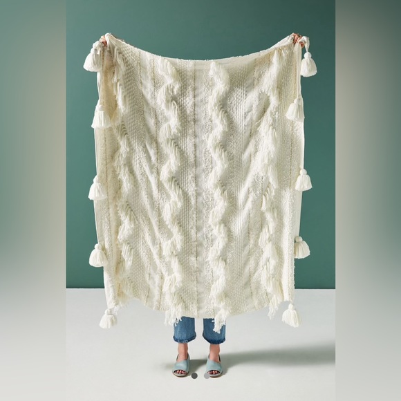 Anthropologie Other - Anthropologie Faustine Tasseled Throw Blanket